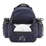 Prodigy Disc BP-3 V3 Disc Golf Backpack - Golf Travel Bag - Holds 17+ Discs Plus Storage - Tear and Water Resistant - Great for Beginners - Affordable Golf Bag (Navy Blue)