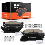 A-Premium Front & Rear Ceramic Disc Brake Pads Set Compatible with Select Ford Models - For F-150 2012-2020, with Hardware, 8 Pcs