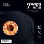 BIG FUDGE Vinyl Record Inner Sleeve Bundle - 7" x 25pcs High-Density Polypropylene, Inner Sleeve Album Covers & 7" x 25pcs Archival Anti-Static Rice Paper LP Inner Sleeves