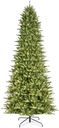 Puleo International 12ft Pre-Lit Slim Fraser Fir Christmas Tree with 1200 Clear Lights, 3903 Realistic Dense Branch Tips, Easy Setup Artificial Trees with Sturdy Metal Stand
