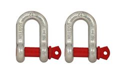 D Shackle/Dee Shackle Alloy Steel GR80 Screw Pin Type G210 Chain Shackle - L-2.31inch W- 1.42inch Thickness- 0.38inch With Rated Lifting Load CE certified (2, 1ton)