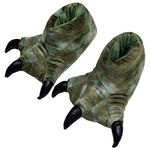 YESBOR Men's Fuzzy Furry Monster Paw Shoes Comfortable Indoor Home Slippers Dinosaur 11