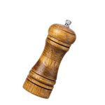 Pepper Grinder Salt Grinder Wooden Pepper Mill Grinder w/Adjustable Coarse, 5 inch Tall Wood Refillable Manual Pepper Grinder Mill Peppermill for Black Peppercorn, Easy Clean