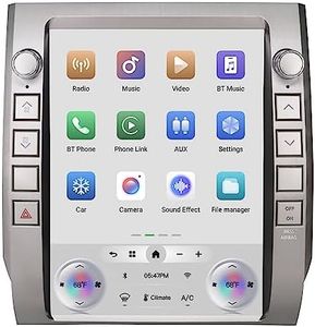 Cidava T-Style Car Radio, CarPlay Stereo for Toyota Tundra 2014-2021, 12.1 Inch Android Head Unit Replacement Support Wired and Wireless Car Play/Android Auto, AM/FM Radio, Back-Up Camera