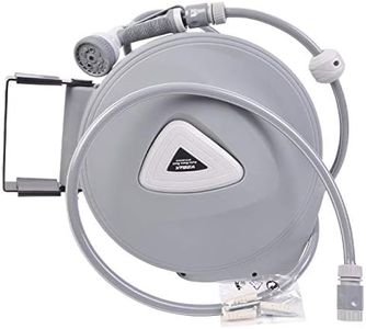 Retractable Garden Water Hose Reel Storage Gun Rewind Wall Mount 32Feet/65Feet/100Feet (65 Feet)
