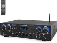 Pyle Amplifier - Amp, Home Mini Amplifier Hifi, Stereo, Av Receiver, 4 Channel 800 Watt Bluetooth Amplifier, Echo Studio, Stereo Hi-fi Amplifiers, w/ MP3, USB, SD, AUX, RCA, FM, MIC, Reverb Delay