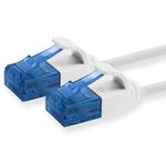 1aTTack.de Cat6 Cat.6 Cable Cat Network Cable Slim Cable (Small Diameter Very Flexible) 1000 Mbit/s white White - 1 piece 5 m