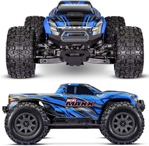 Traxxas Mini MAXX RC Monster Truck – RTR, Blue, Battery & Charger Included