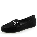 Aerosoles Women's Day Driving Style Loafer, Black Faux Suede, 6.5 Wide