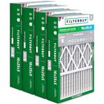 Filterbuy 16x25x5 Air Filter MERV 8 Dust Defense (4-Pack), Pleated HVAC AC Furnace Air Filters for Honeywell FC100A1029, Lennox X6670, Carrier, Bryant, & More (Actual Size: 15.75 x 24.75 x 4.38)