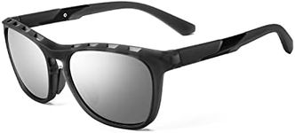 FEISEDY Polarized Sunglasses for Men,Lightweight TR90 Square Frame,Sports Fishing Golf UV400 Protection B2998