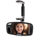 Onco Forward-Facing Baby Car Mirror - Clip-On Car Mirror Baby Rear View, 100% Shatterproof & Shakeproof Baby Essentials, Baby Mirror for Car Back Seat, Car Accessories & Newborn Essentials