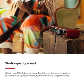 Focusrite Scarlett 2i2 4th Gen USB Audio Interface – 2-In, 2-Out