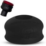 Grip-N-Rip Knob Stacker Choke-Up Ring for Baseball/Softball Bats Provides Choking Up Space & Relief from Bat Sting, Stackable for Custom Fit and Comfort (Black)