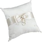 Lillian Rose Scattered Pearl Ring Pillow, 7-Inch, Ivory