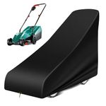 RICHIE Lawn Mower Cover, 191 x 67 x 110cm Outdoor Lawnmower Cover Waterproof, Heavy Duty 420D Oxford Fabric Push Mower Cover with Adjustable Drawstring, Windproof, Anti-UV