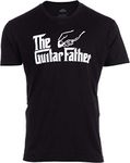 The Guitar Father | Funny Music Player Musician Pick Humor Men Women Joke T-shirt-(Adult,M) Black