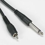 InstallerParts 6Ft 1/4" Mono Male to RCA-Male Cable- Compatible with Amplifiers, Instruments, and More!