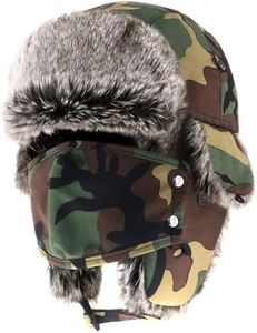 CHOK.LIDS Waterproof Winter Trappers Unisex Premium Strength Ushanka Ear Flap Chin Strap Cold Weather Outdoor (Wood Camo)