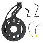 RED WOLF Spare Tire Backup Camera Adjustable Angle Fit for Jeep Wrangler JK JKU Rubicon Commander Patriot Liberty Vehicle 2007-2018 Truck Reverse Rear View W/Factory Radio RCA Uconnect Adapter