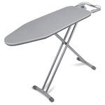 Duwee 12"x36" Ironing Board with Heat Resistant Cover and Thicken Felt Pad, Heavy Sturdy Legs(Silver)