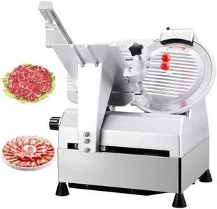 Automatic Electric Meat Slicer, 12" Non-sticky Stainless Blade, Electric Frozen & Deli Meat Cheese Ham Food Slicer with Sharpening Stone, Adjustable Slice Thickness, for Home & Commercial Use, 850W