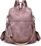 UAAQV Leather Backpack Purse for Women Fashion Tassel Ladies Shoulder Bags Designer Large Travel Backpack Bags