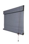 Mr.ChickWala Light Filtering & Cooling PVC Exterior & Interior Window Blind for Balcony and Outdoor Area - Sun Shade, Heat Reducing, Rain Resistant Grey 3 (3Feet X 7Feet)