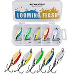 THKFISH Fishing Lures Trout Lures Fishing Spoons Lures for Trout Pike Bass Crappie Walleye Color B 7.5g(1/4oz) 5pcs