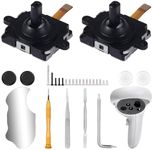 Ikpek 2 Pack Joystick Replacement Kit for Oculus Quest 2 Controller, 29 in One Repair Kit for Meta Quest 2 Controller, Include 2 Thumb Sticks, 4 Thumbstick Grips, 18 Screws, 2 T5 Screwdrivers and More