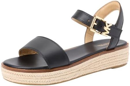 Michael Michael Kors Women's Richie Espadrille Wedge Sandals Black 7 M, Black, 7