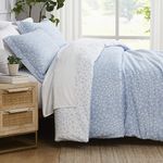 Southshore Fine Living, Inc. The Vilano Choice Collection 3-Piece Reversable Printed Duvet Cover Set, Full/Queen, Geometric Maze Blue