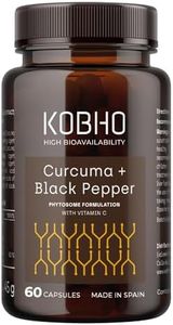 Curcuma Meriva® de máxima absorción | Antiinflamatorio natural formulado con Fitosomas, Pimienta negra y Vitamina C | Sabor neutro y Fácil de tragar | Dosis recomendada por AESAN.