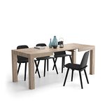 Mobili Fiver, First Extendable Table, 47,2(77,6) x31,5 in, Oak, for 6-8 People, Expandable Dining Table for Kitchen, Living Room, Italian Furniture