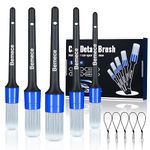 Bemece Detailing Brush, 5 Different Size Car Detailing Brushes, Professional Detailing Brush Set, Soft bristles, Non-Scratch, Great for Car Paintwork, Wheels, Interior Trim, Air Vents, etc.