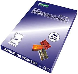 D.RECT | Láminas Para Plastificar | Brillante | Transparente | Tamaño A4 | 80 Micras | Paquete de 100 Unidades | Laminación | Material de Oficina