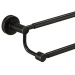 BESy Adjustable 16.5-28.5 Inches Double Towel Bar for Bathroom SUS304 Stainless Steel Towel Holder, Hotel Style Wall Mount with Screws Hand Towel Bar,Towel Rack Rod Hanger, Oil Rubbed Bronze