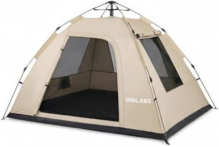 Golabs CT3 2 Person Camping Tent, 1-Minute Quick Setup by Pre-Attached Pole