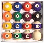 Billiard Balls Set 2-1/4 Inch Size Regulation American Pool Game Complete Full 16 Resin Balls