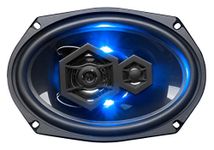 BOSS Audio Systems B69LED Elite Series 6 x 9 Inch Car Door Speakers - 500 Watts Max (per Pair), Coaxial, 3 Way, Full Range, 4 Ohms, Sold in Pairs, Bocinas para Carro
