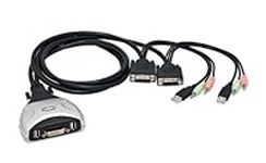 Syba SY-KVM20075 2 Port Dvi Plus USB Kvm Switch with Audio and Mic Support