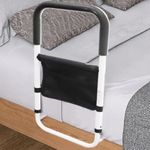 Ndola Bed Rails for Elderly Adults Safety Bed Assist Rail for Seniors Bedside Fall Prevent Grab Bar with Storage Pocket Fits King Queen Full Twin Bed.