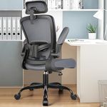 Ergonomic Office Chair, FelixKing Headrest Desk Chair Office Chair with Adjustable Lumbar Support, Home Office Swivel Task Chair with High Back and Armrest, Adjustable Height Gaming Chair(Dark Gray)