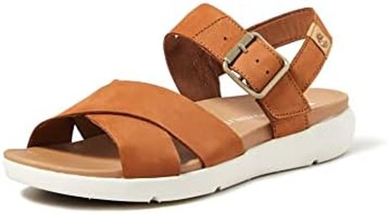 Timberland Women's Wilesport Leather Ankle Strap Sandals, Rust Nubuck, 6 US