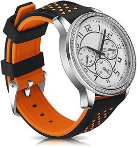 Narako Quick Release Silicone Watch Bands Divers Model Replacement Rubber Watch Strap 20mm 22mm 24mm 26mm Waterproof dot Bicolor Silver Buckle for Men and Women Sport (20mm, Orange)