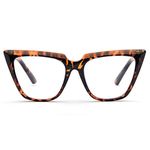 ZUVGEES Womens Chic Oversized CatEye Blue Light Blocking Reading Glasses Big Eyeglass Frames Large lens Computer Readers (Leopard, 1.0)