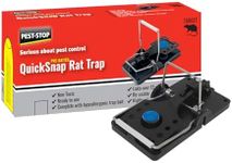 Pest-Stop Quick-Snap Rat Trap – Pre-Baited, Reusable Rat Control Trap with Hypoallergenic Lure – Fast-Acting, Easy to Use, Long-Lasting Bait