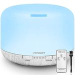 URPOWER 500ml Essential Oil Diffuser, Aromatherapy Diffusers for Essential Oils with Adjustable Mist Mode/4 Timer Settings Large Room Cool Mist Humidifier Air Diffuser for Home Office Study Yoga Spa