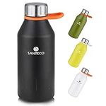 Santeco Stainless Steel Water Bottle 350ml- Leakproof & Sweat Free - Double Walled Vacuum Insulated Sports Bottle for 18h Hot & 24h Cold, BPA Free Reusable Thermal Flask for School, Gym, Travel