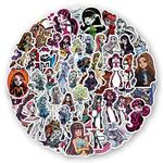 Monster High Stickers for Laptop(50 Pcs),Gift for Kids Teens Adults Girl,Animation Waterproof Stickers for Water Bottle,Vinyl Stickers for Scrapbook,Journal,Dairy,Skateboard